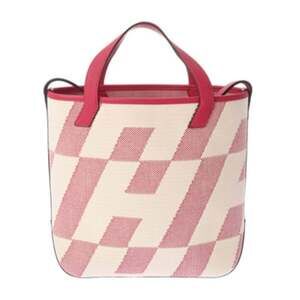 HERMES H Ambie PM 27 2WAY Framboise Beige Z Stamp (circa 2021) Women's Toile ...